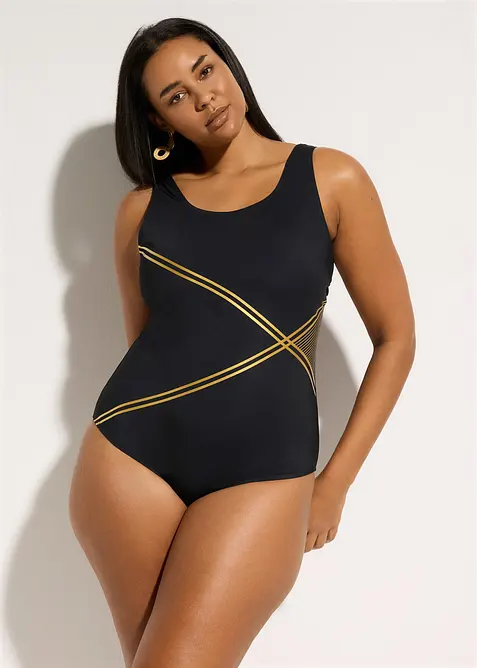 Baddr&auml;kt med l&auml;tt formande effekt och guldf&auml;rgade detaljer, bonprix