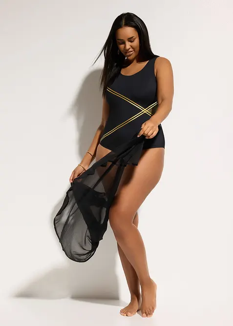 Baddr&auml;kt med l&auml;tt formande effekt och guldf&auml;rgade detaljer, bonprix