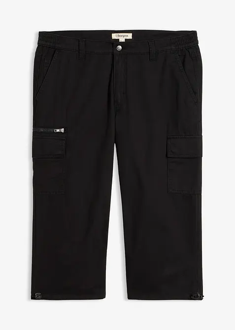 Cargobyxa i 3/4-l&auml;ngd med res&aring;rmidja, bomull, bonprix