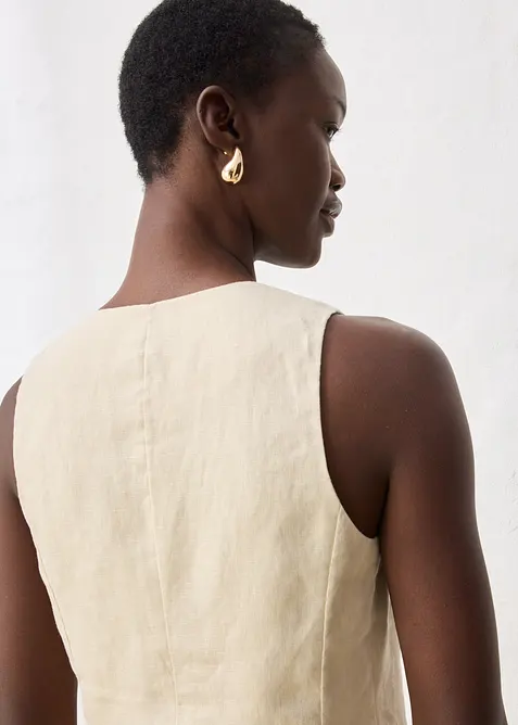 Kostymv&auml;st i rent lin, bonprix