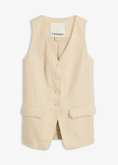 Kostymv&auml;st i rent lin, bonprix