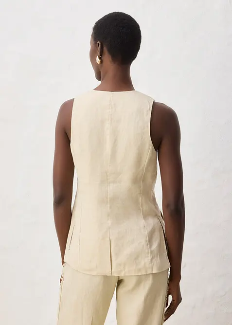 Kostymv&auml;st i rent lin, bonprix