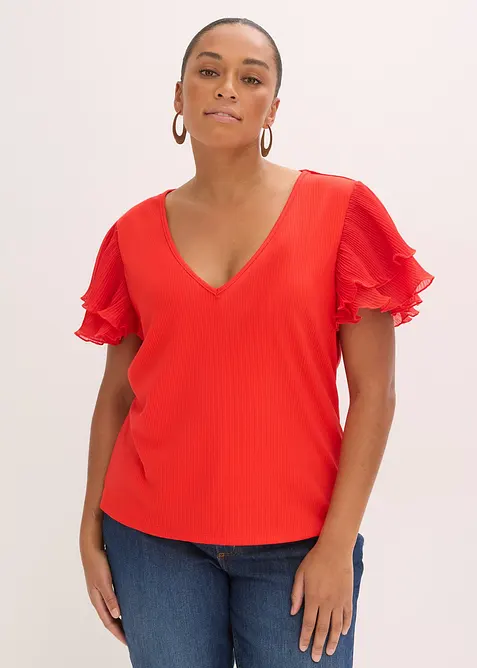 Topp med volanger, bonprix