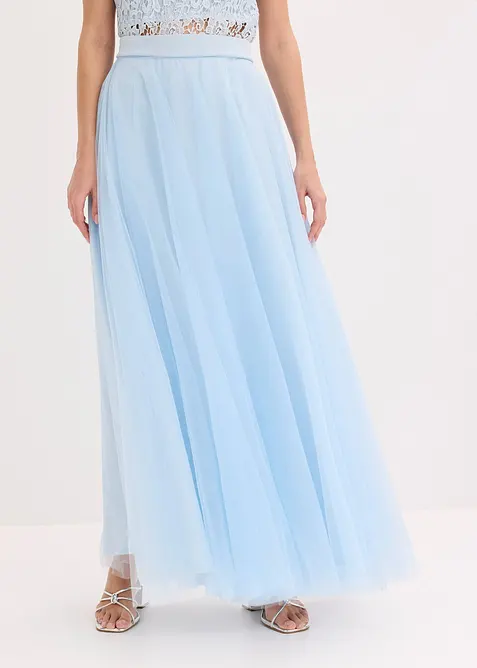 Maxikjol i skir tyll, bonprix