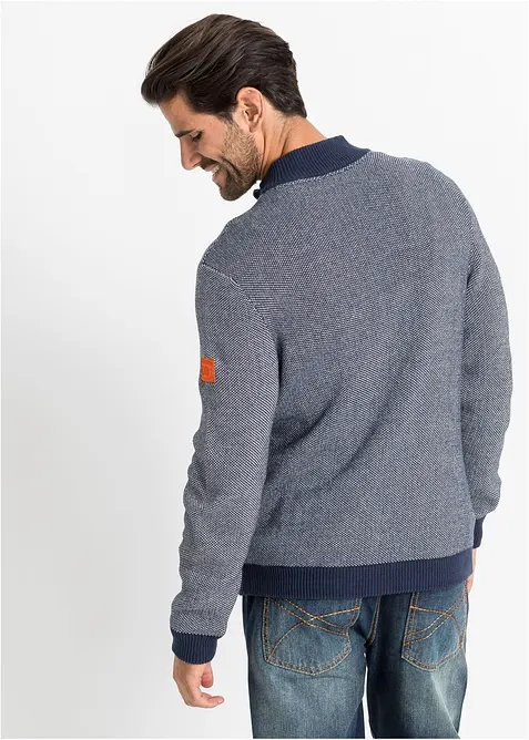 Grovstickad cardigan i bomull, bonprix