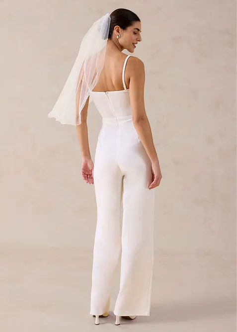 Jumpsuit i kr&auml;pp med struktur och med p&auml;rlbroderi, bonprix