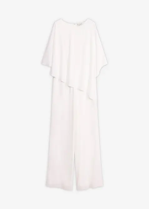 Jumpsuit i fintr&aring;dig chiffong, bonprix