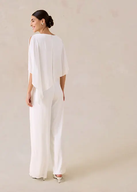Jumpsuit i fintr&aring;dig chiffong, bonprix