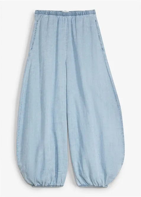 Haremsbyxa i l&auml;tt linnemix, bonprix