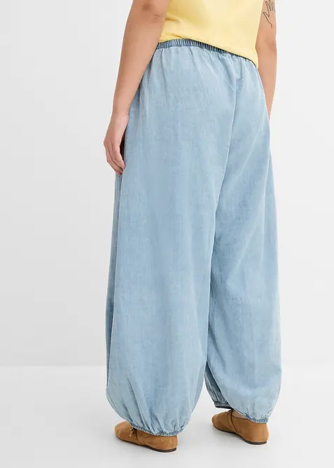 Haremsbyxa i l&auml;tt linnemix, bonprix