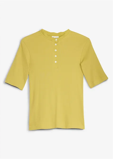 Ribbstickad topp i ekologisk bomull, bonprix