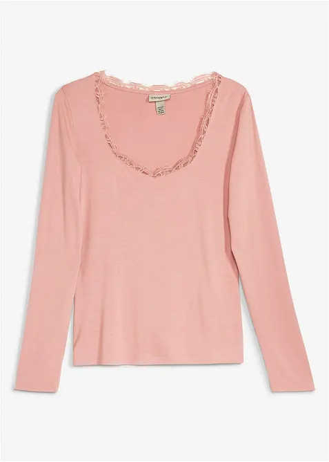 L&aring;ng&auml;rmad topp i mjuk viskosmix, bonprix