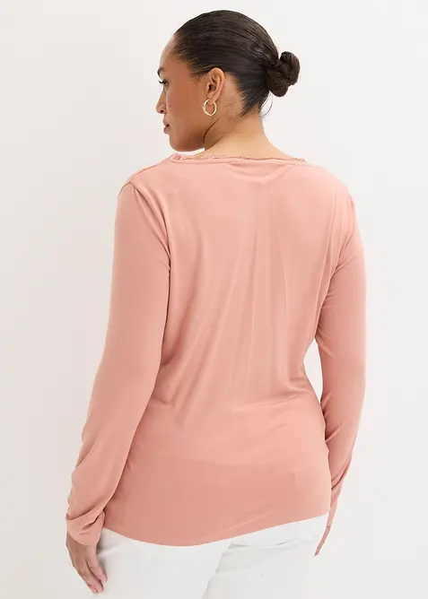 L&aring;ng&auml;rmad topp i mjuk viskosmix, bonprix