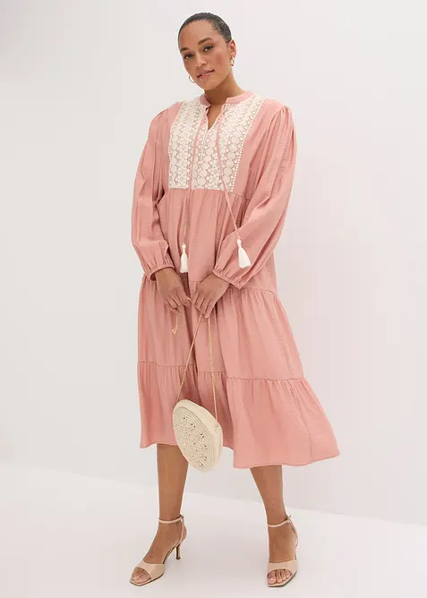 Midikl&auml;nning av mjuk viskosmix, bonprix