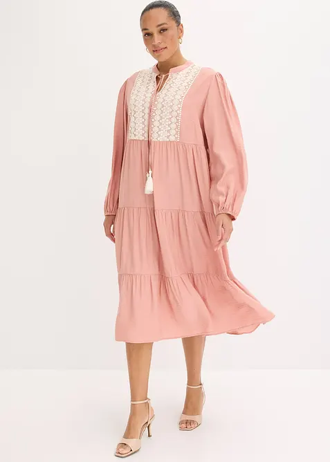 Midikl&auml;nning av mjuk viskosmix, bonprix