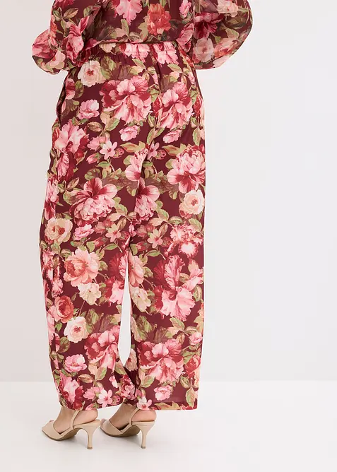 Byxa i vid modell med veck, bonprix