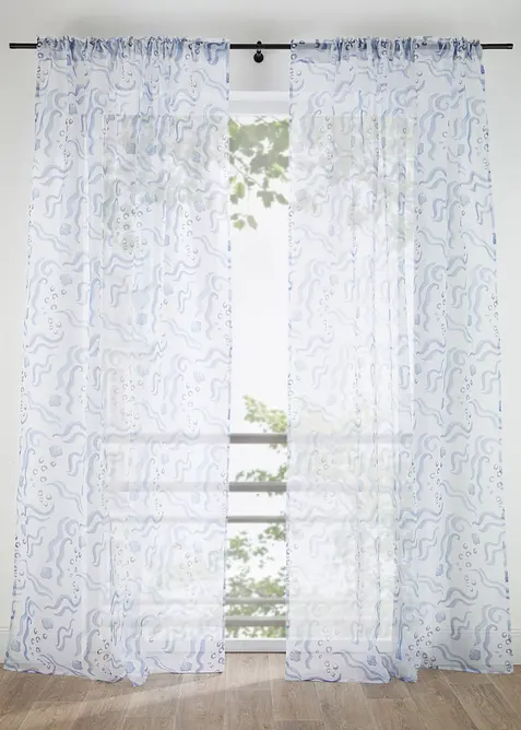 Gardin med &aring;tervunnen polyester (1-pack), bonprix