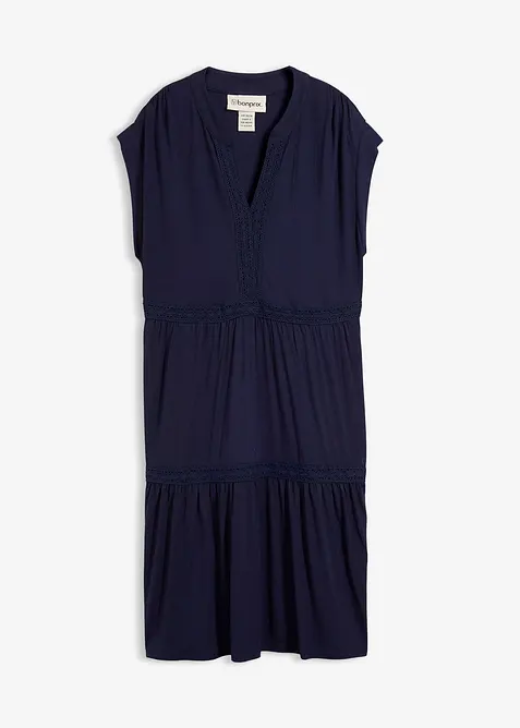 Tunikakl&auml;nning med spets i mjuk viskosmix, bonprix