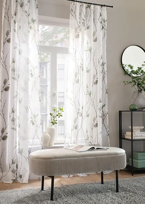 Gardin av l&auml;tt voile (1-pack), bonprix