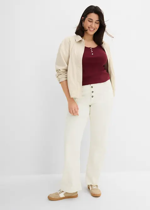 Straight Jeans High Waist, Stretch, bonprix