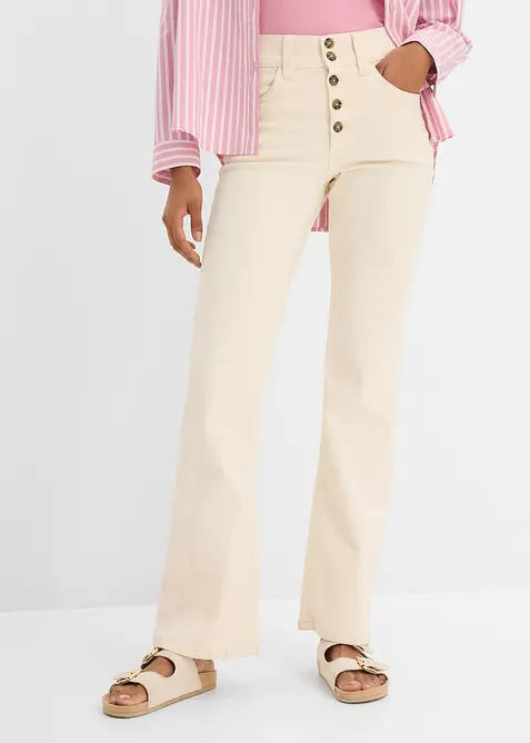 Straight Jeans High Waist, Stretch, bonprix