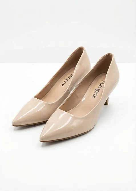 Pumps i lackmaterial, bonprix