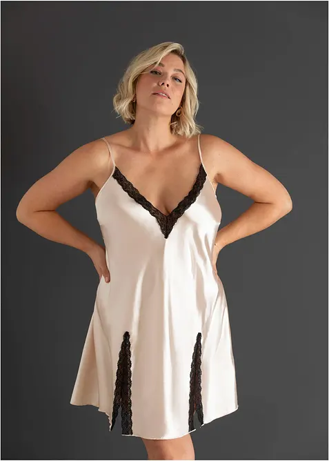 Neglig&eacute; i satin, bonprix