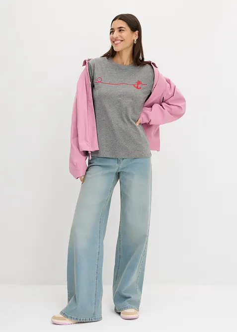 T-shirt med broderi, bonprix