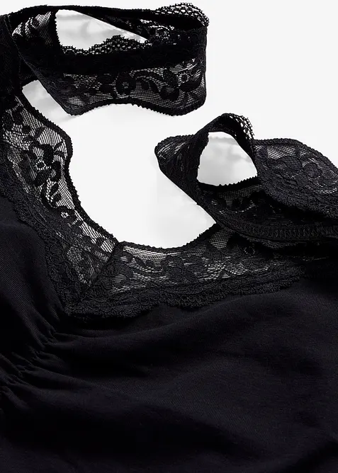 Nattlinne med axelband av spets, bonprix