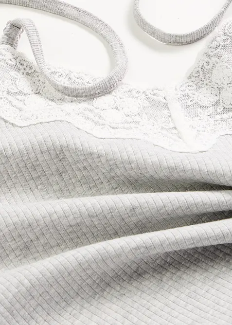 Ribbat nattlinne i bomull, bonprix