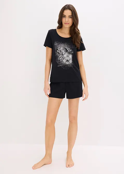 Kort pyjamas i bomull, bonprix