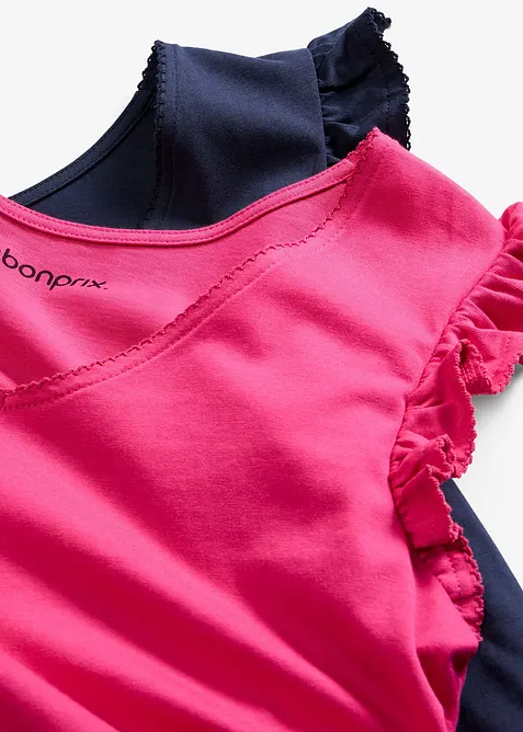 Kort nattlinne i bomull (2-pack), bonprix