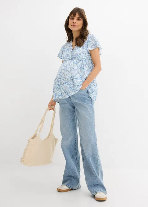 Mamma-/amningsblus i f&ouml;ljsam viskos, bonprix