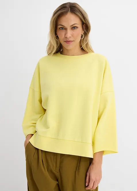 Oversizesweatshirt i bomullsmix, bonprix