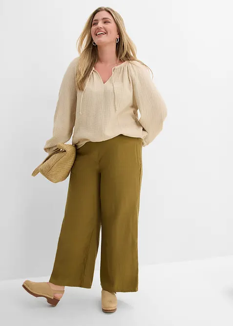 Muslinblus av bomull, bonprix