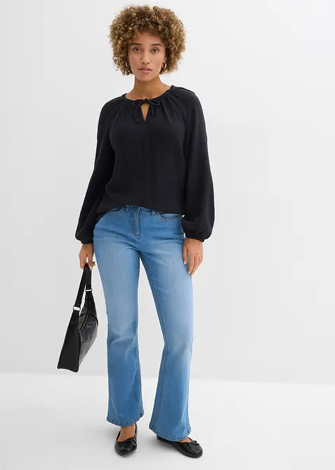 Muslinblus av bomull, bonprix