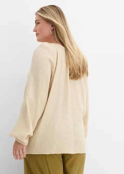 Muslinblus av bomull, bonprix