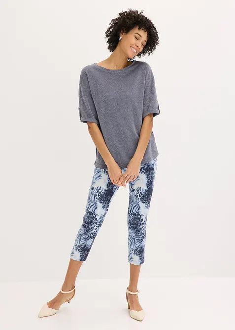 Topp av glittrande viskosmix med glansigt tryck, bonprix