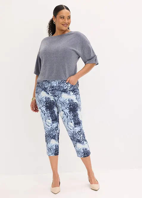 Topp av glittrande viskosmix med glansigt tryck, bonprix