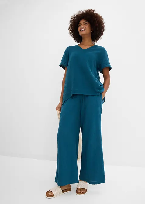 Palazzobyxa i muslin, bonprix