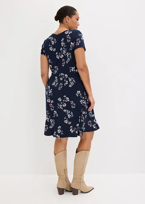 Jerseykl&auml;nning i viskosmix, bonprix