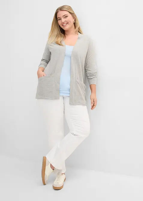 Stretchcardigan i mjuk viskosmix, bonprix