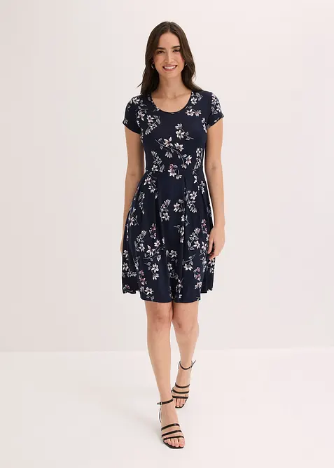 Jerseykl&auml;nning i viskosmix, bonprix