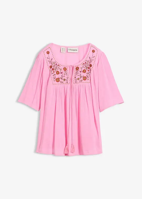 Krinklad tunika av mjuk viskos, bonprix