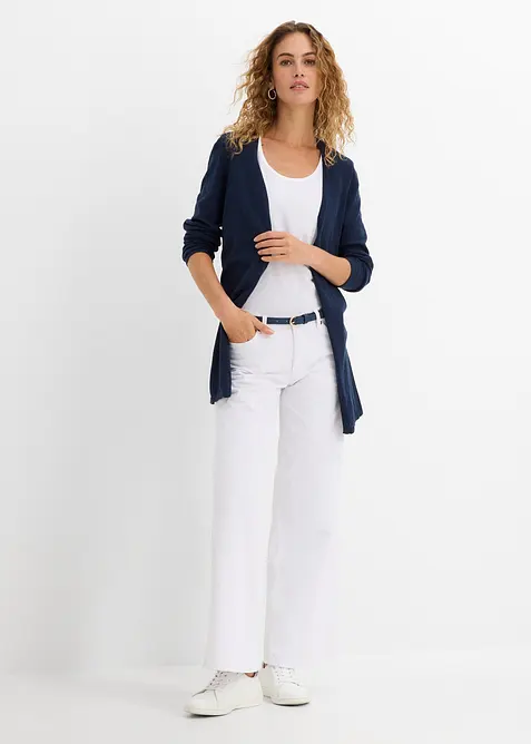 Cardigan i slubgarn av bomull, bonprix