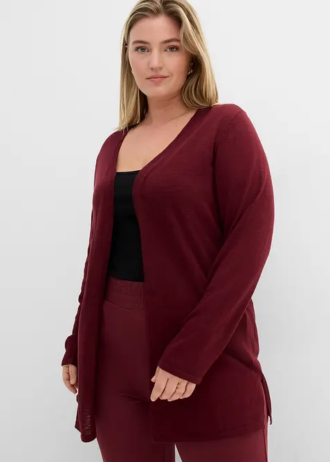 Cardigan i slubgarn av bomull, bonprix