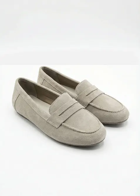 Loafers av mocka, bonprix