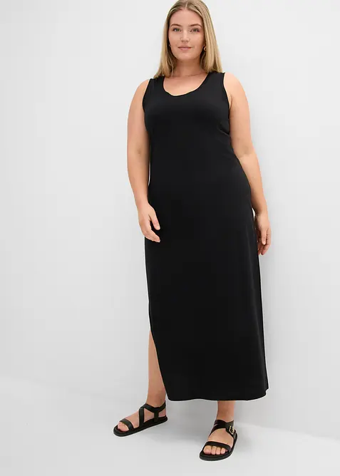 Jerseykl&auml;nning i insv&auml;ngd modell, bonprix