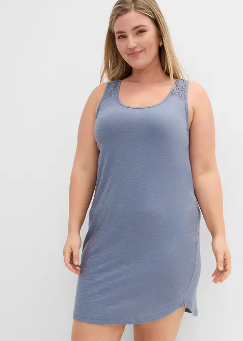 Trik&aring;kl&auml;nning i bomull med spets, bonprix