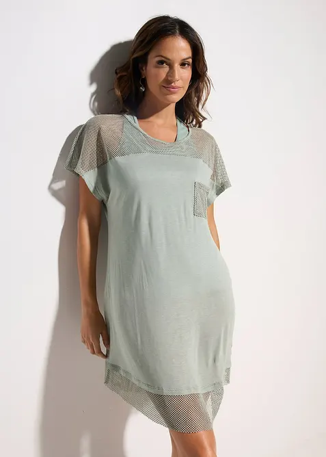 L&aring;ng strandtopp i viskos, bonprix